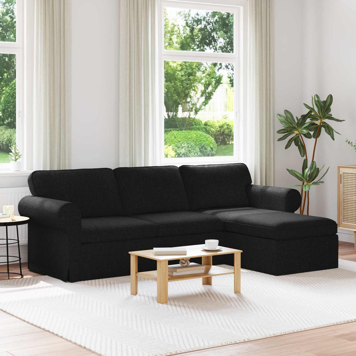Pohovka 195 X 138 X 80 Cm Textil
