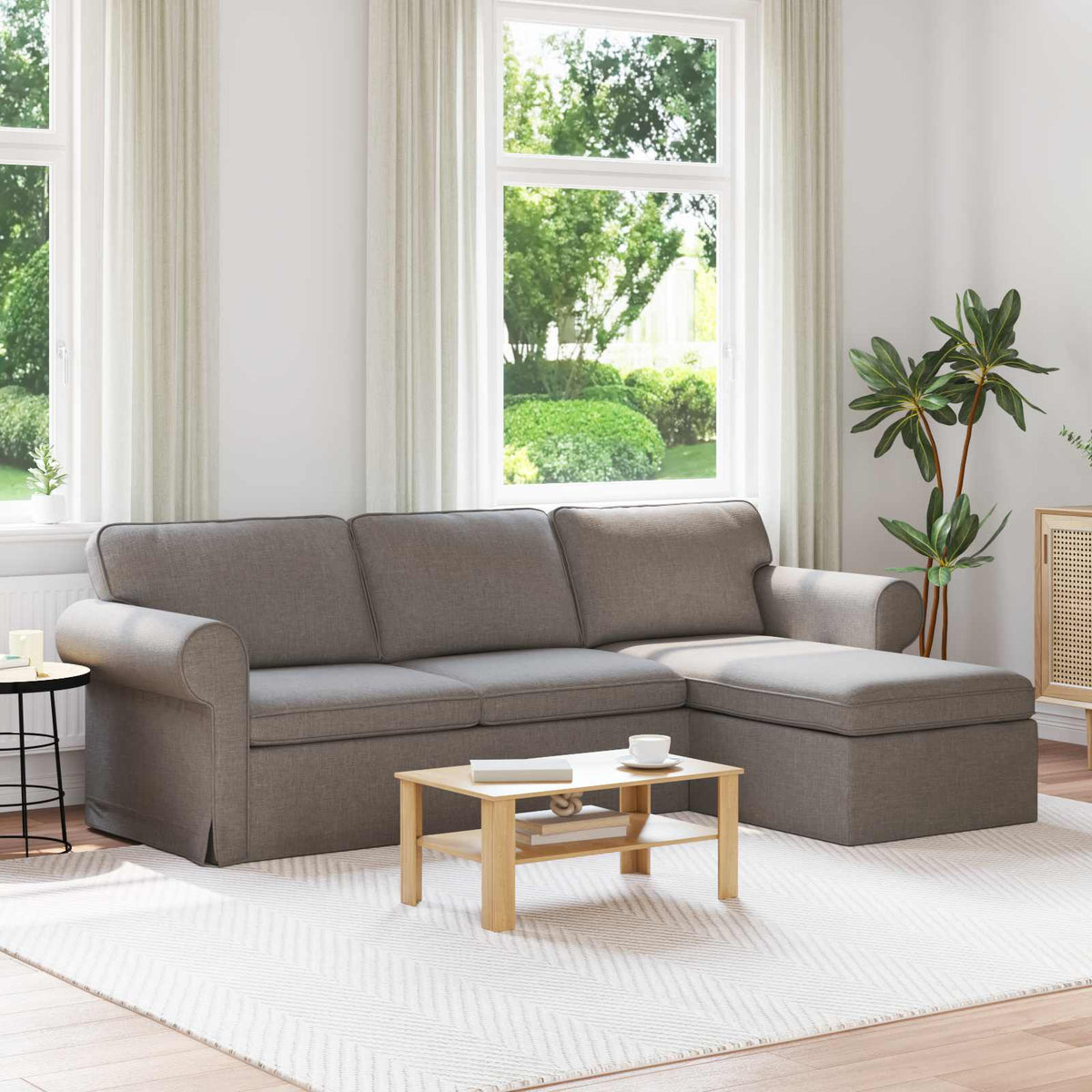 Pohovka 195 X 138 X 80 Cm Textil