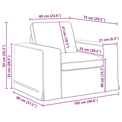 Pohovka 103 X 80 X 82 Cm Textil