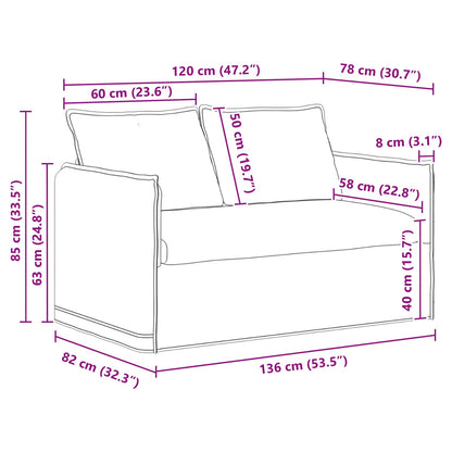 Pohovka 136 X 82 X 85 Cm Textil