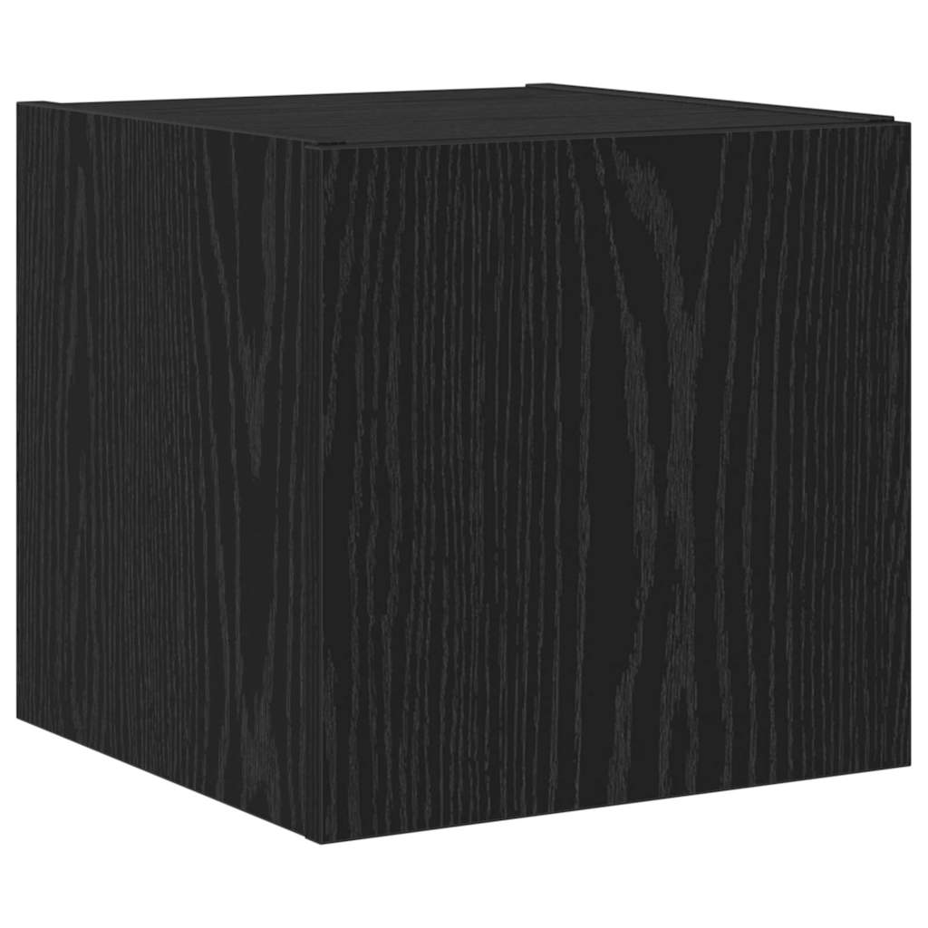 Tv Wall Cabinet 30,5 X 35 X 30 Cm Černý Dub Kompozitní Dřevo