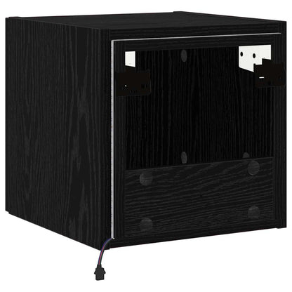 Tv Wall Cabinet 30,5 X 35 X 30 Cm Černý Dub Kompozitní Dřevo