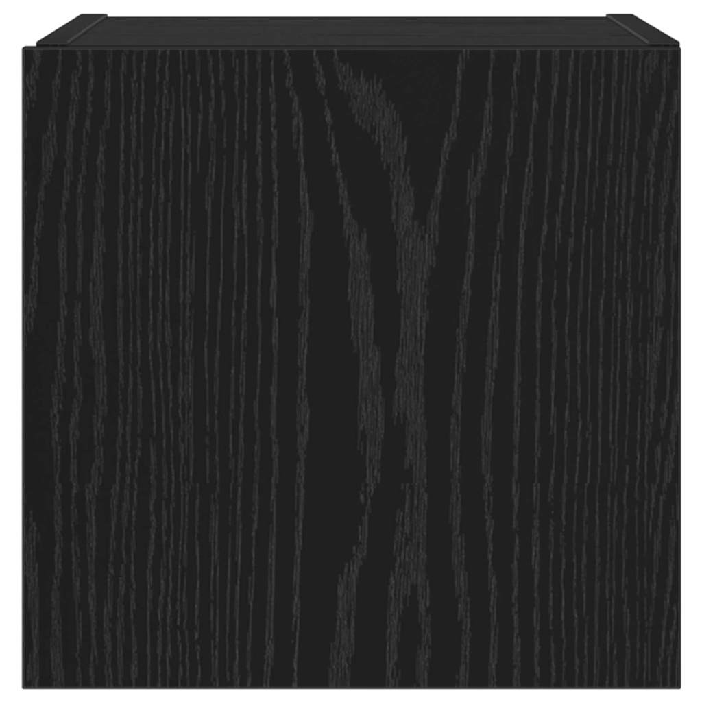 Tv Wall Cabinet 30,5 X 35 X 30 Cm Černý Dub Kompozitní Dřevo