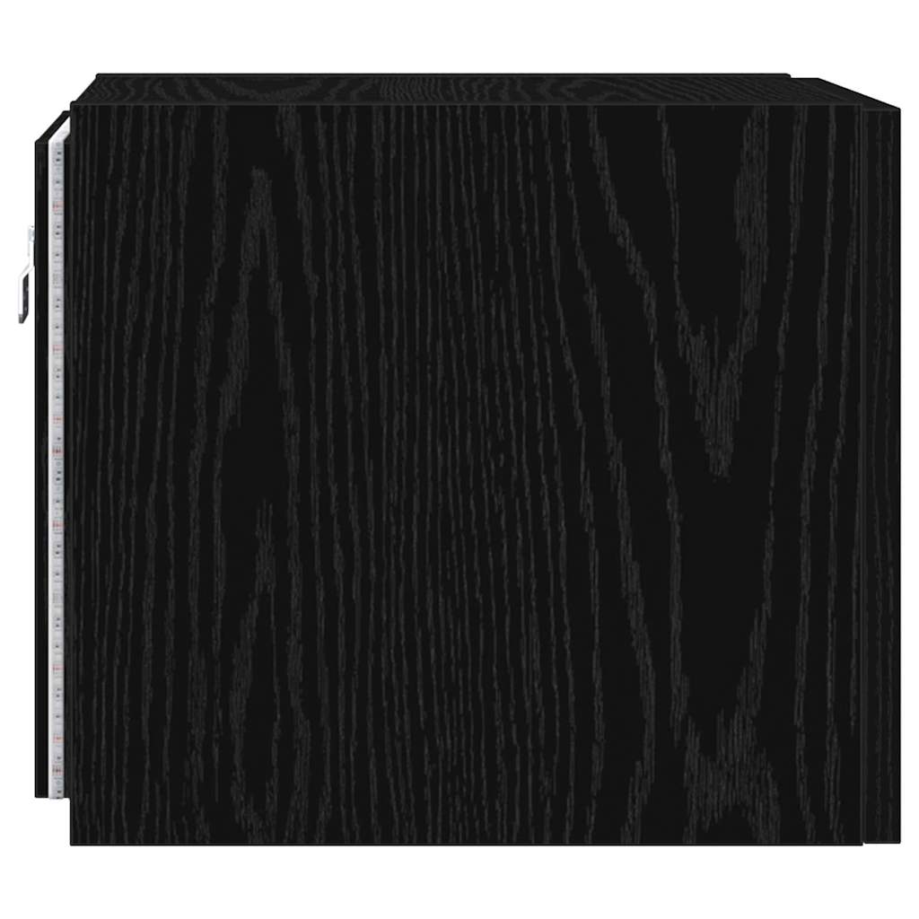 Tv Wall Cabinet 30,5 X 35 X 30 Cm Černý Dub Kompozitní Dřevo