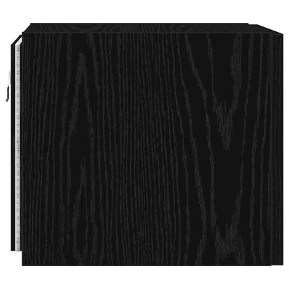Tv Wall Cabinet 30,5 X 35 X 30 Cm Černý Dub Kompozitní Dřevo
