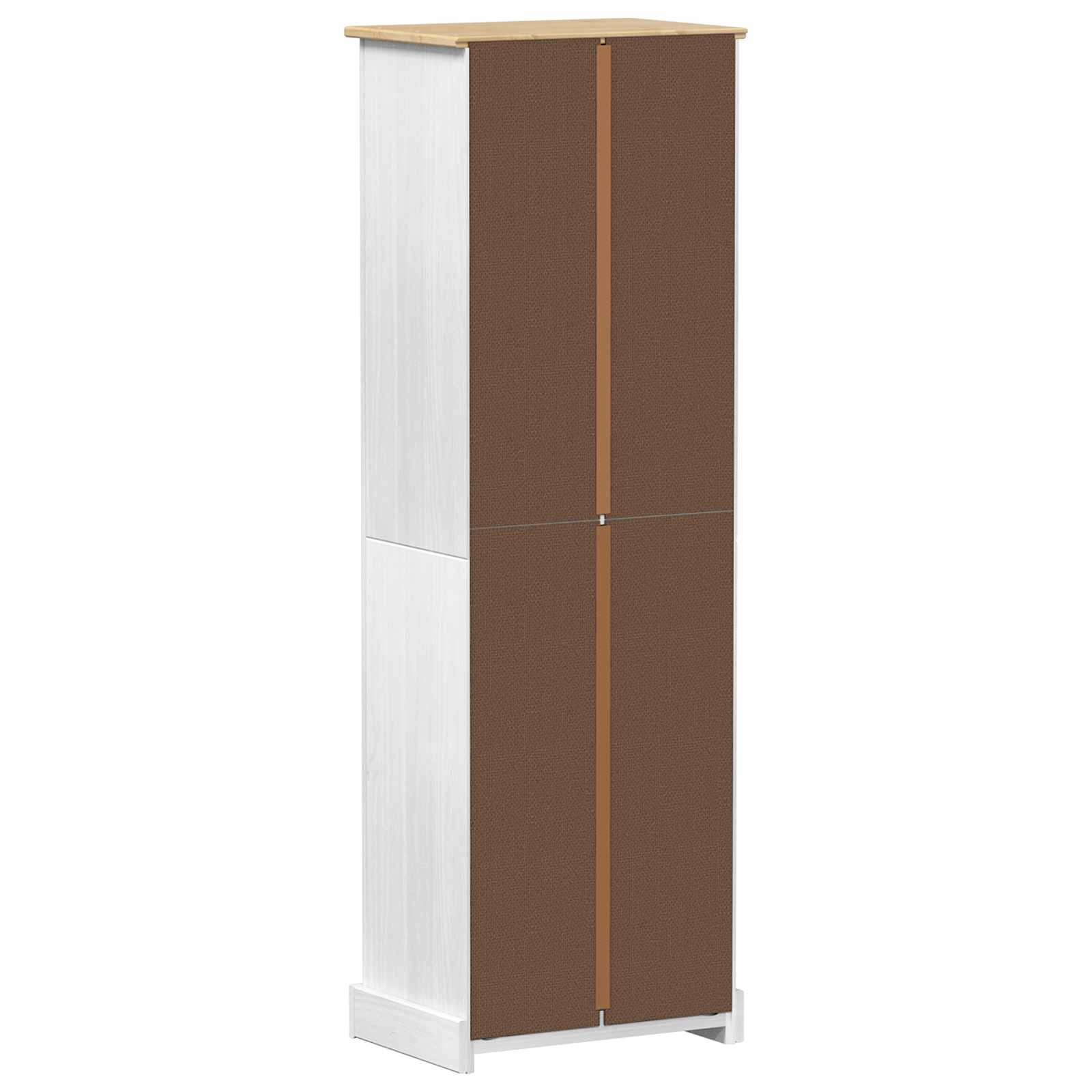Skříně Se Zásuvkou Bílá 55 X 38 X 170 Cm Masivní Borové Dřevo