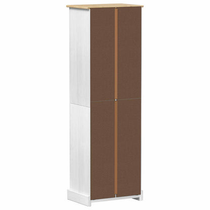 Skříně Se Zásuvkou Bílá 55 X 38 X 170 Cm Masivní Borové Dřevo
