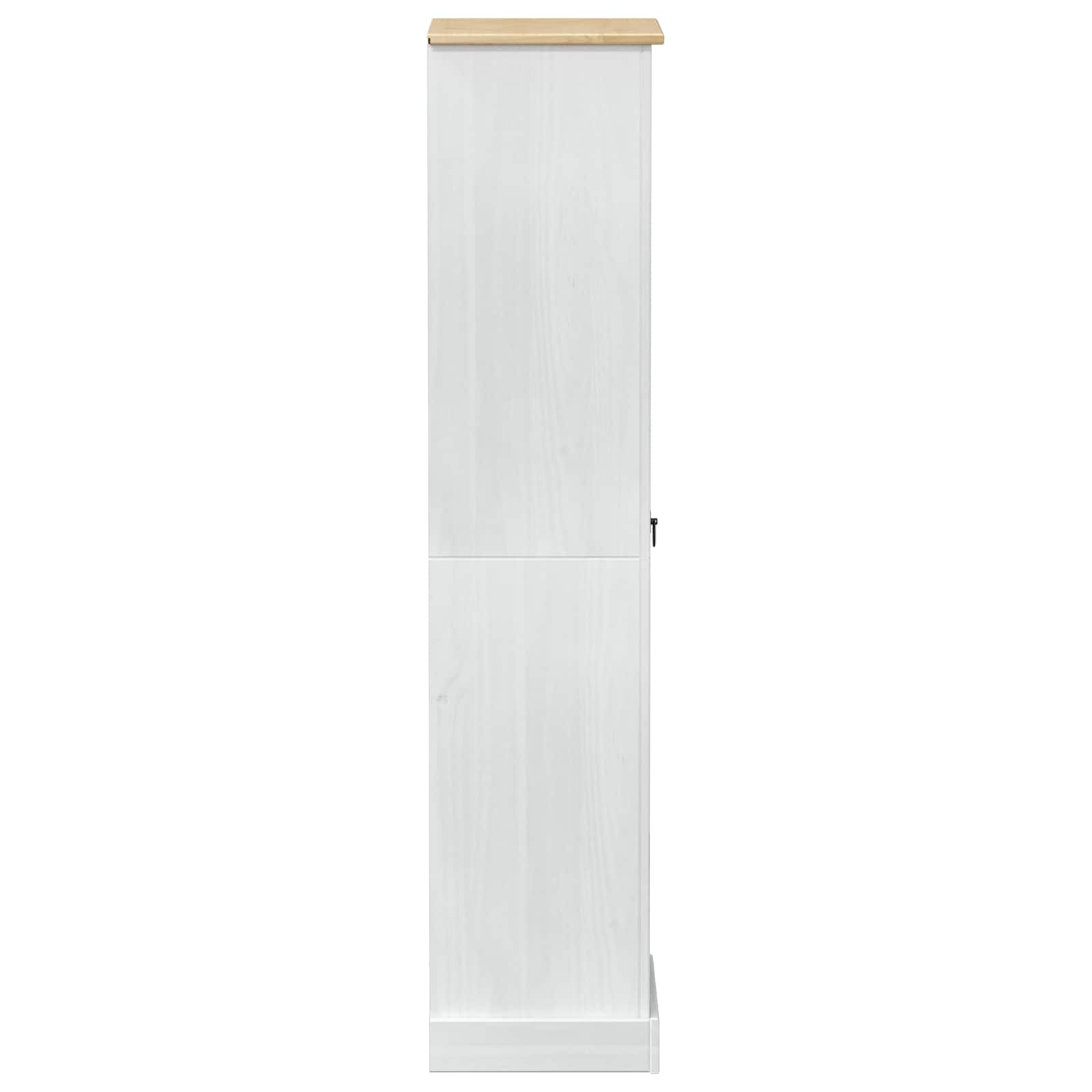 Skříně Se Zásuvkou Bílá 55 X 38 X 170 Cm Masivní Borové Dřevo