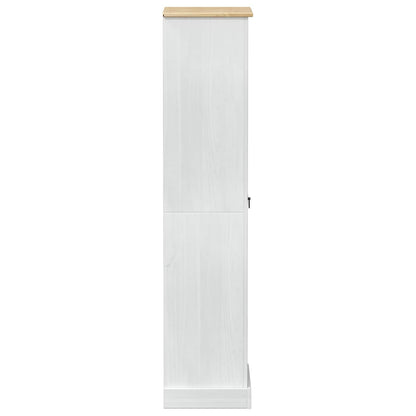 Skříně Se Zásuvkou Bílá 55 X 38 X 170 Cm Masivní Borové Dřevo
