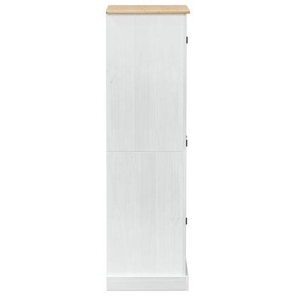 Skříně Se Zásuvkou Bílá 76 X 50 X 170 Cm Masivní Borové Dřevo