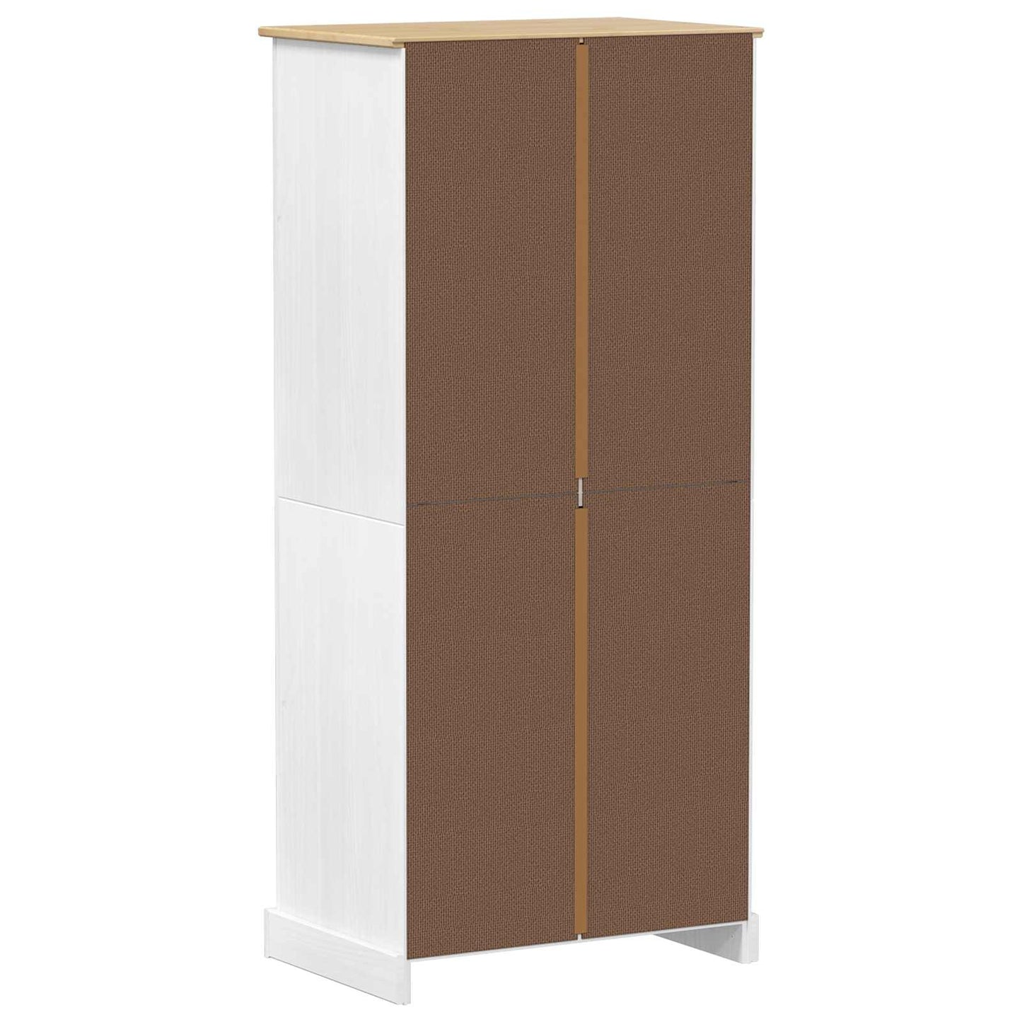 Skříně S Policí Bílá 76 X 50 X 170 Cm Masivní Borové Dřevo