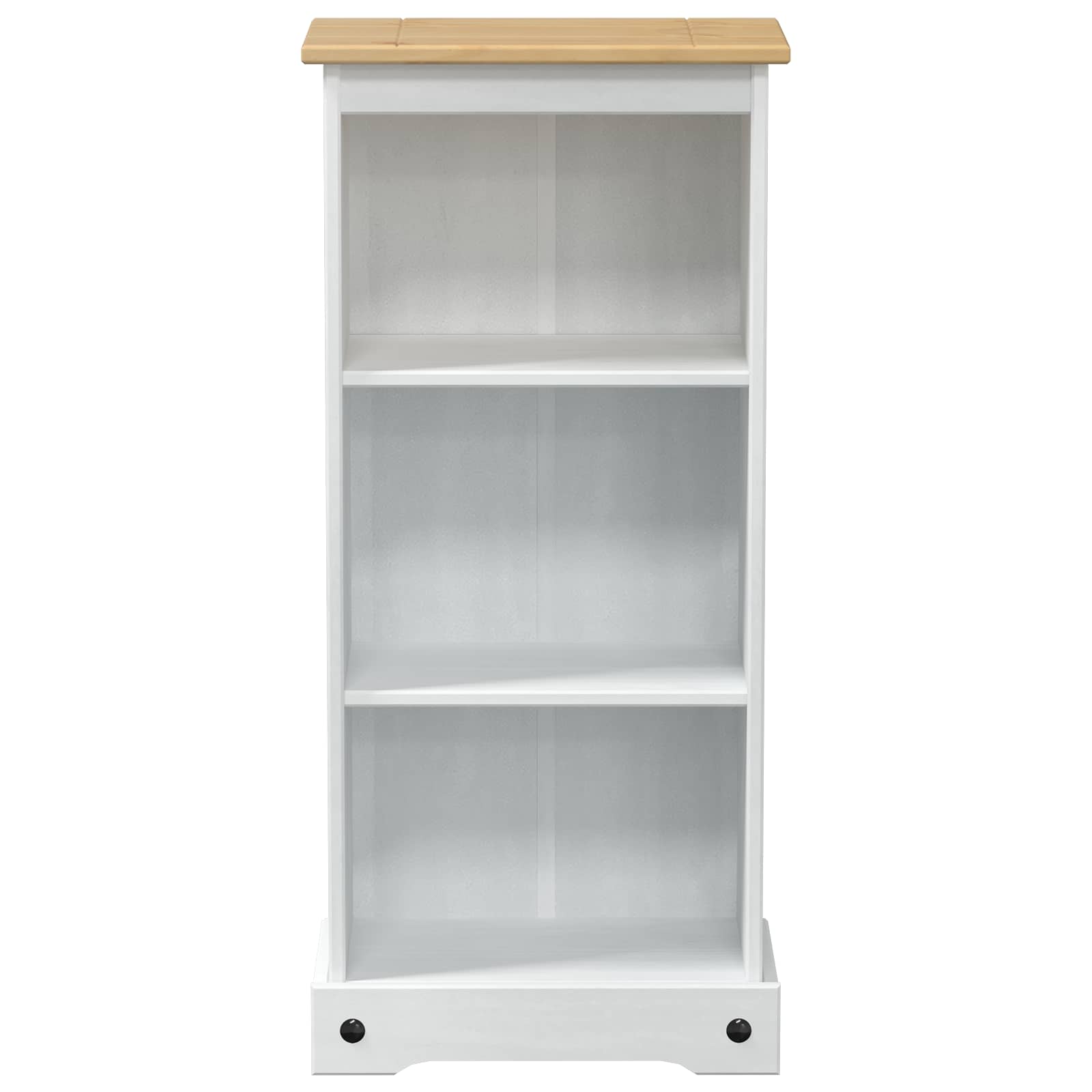 Knihovna Bílá 46 X 29 X 100 Cm Masivní Borové Dřevo