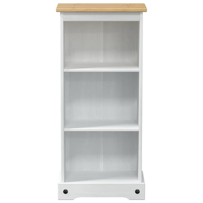 Knihovna Bílá 46 X 29 X 100 Cm Masivní Borové Dřevo