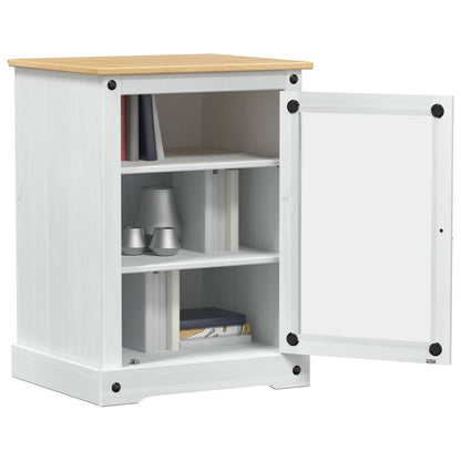 Hifi Skříň Bílá 60 X 50 X 82 Cm Masivní Borové Dřevo