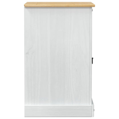Hifi Skříň Bílá 60 X 50 X 82 Cm Masivní Borové Dřevo