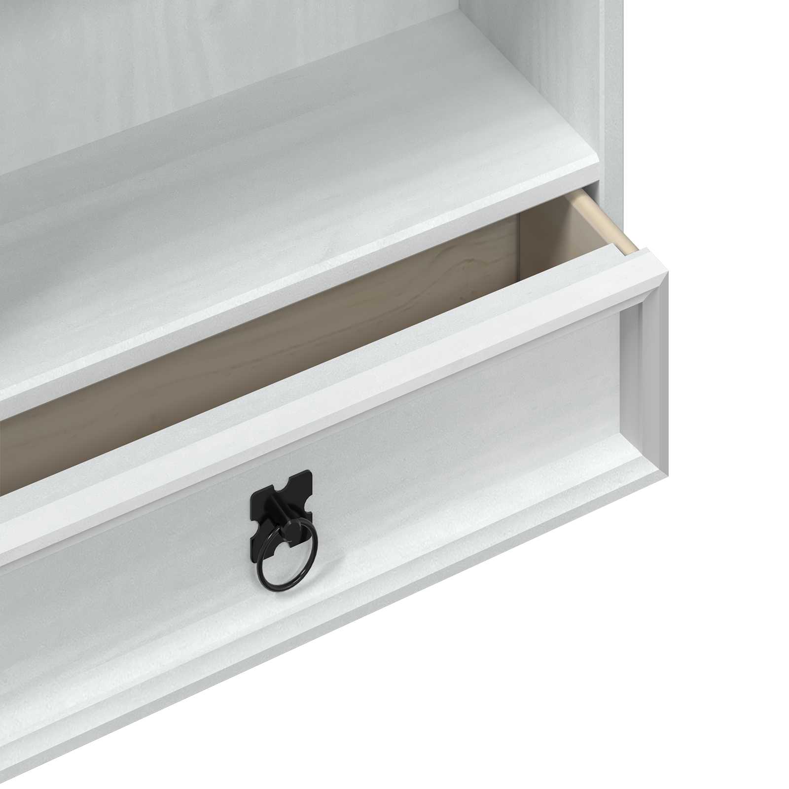 Cd Kabinet Bílá 52 X 17.5 X 103 Cm Masivní Borové Dřevo