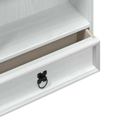 Cd Kabinet Bílá 52 X 17.5 X 103 Cm Masivní Borové Dřevo