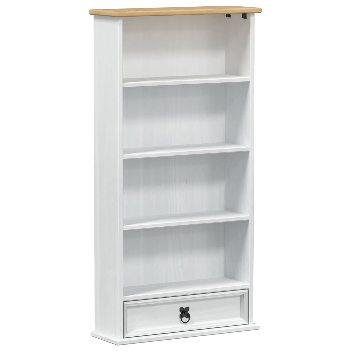 Cd Kabinet Bílá 52 X 17.5 X 103 Cm Masivní Borové Dřevo