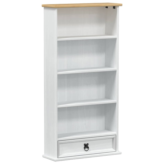 Cd Kabinet Bílá 52 X 17.5 X 103 Cm Masivní Borové Dřevo