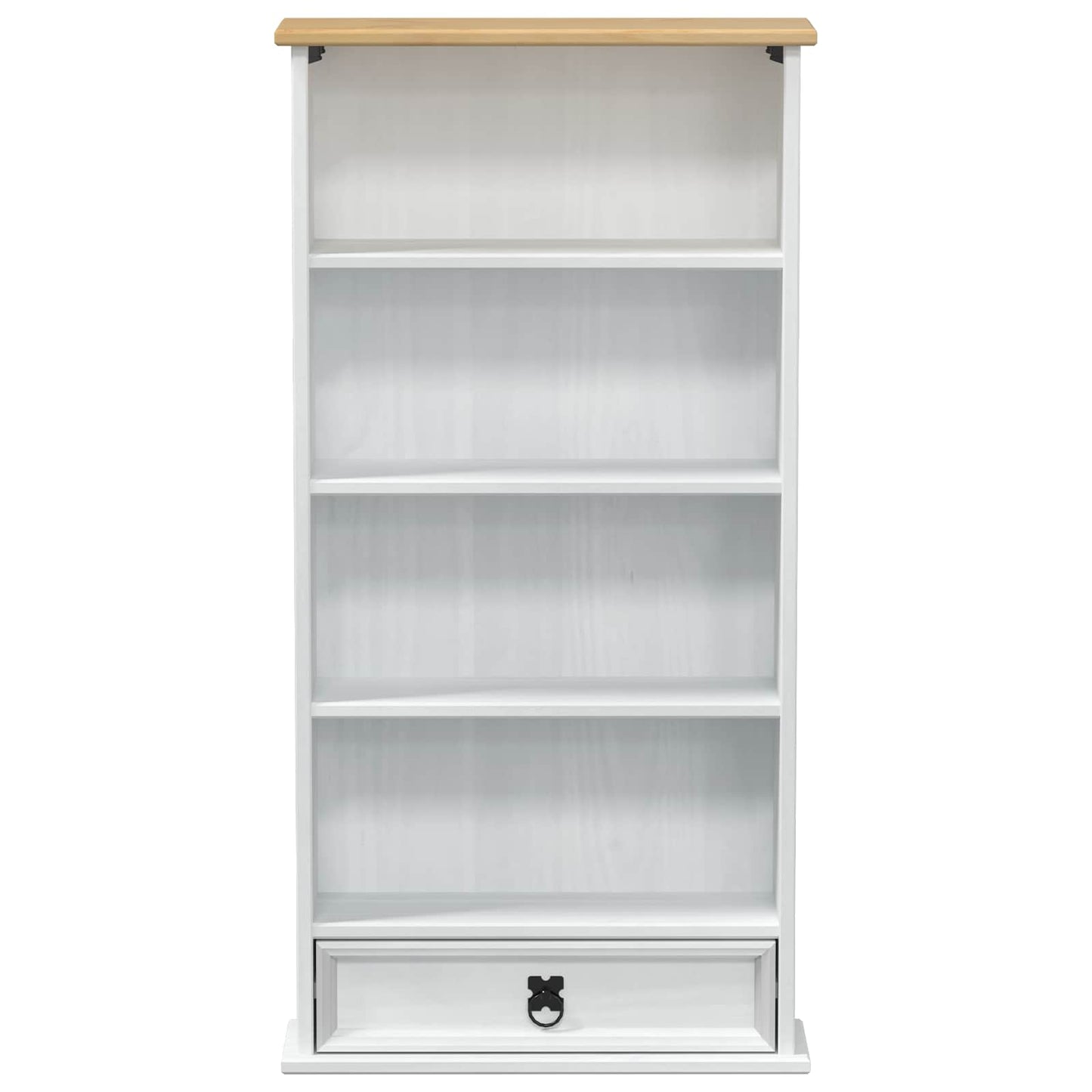 Cd Kabinet Bílá 52 X 17.5 X 103 Cm Masivní Borové Dřevo