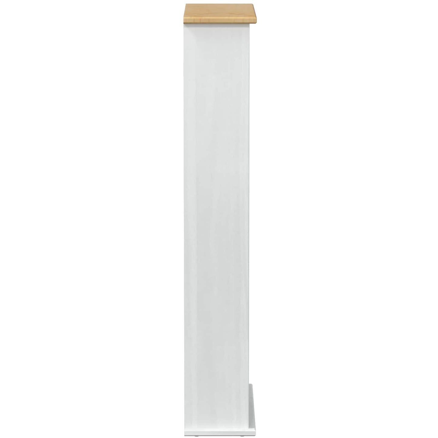 Cd Kabinet Bílá 52 X 17.5 X 103 Cm Masivní Borové Dřevo