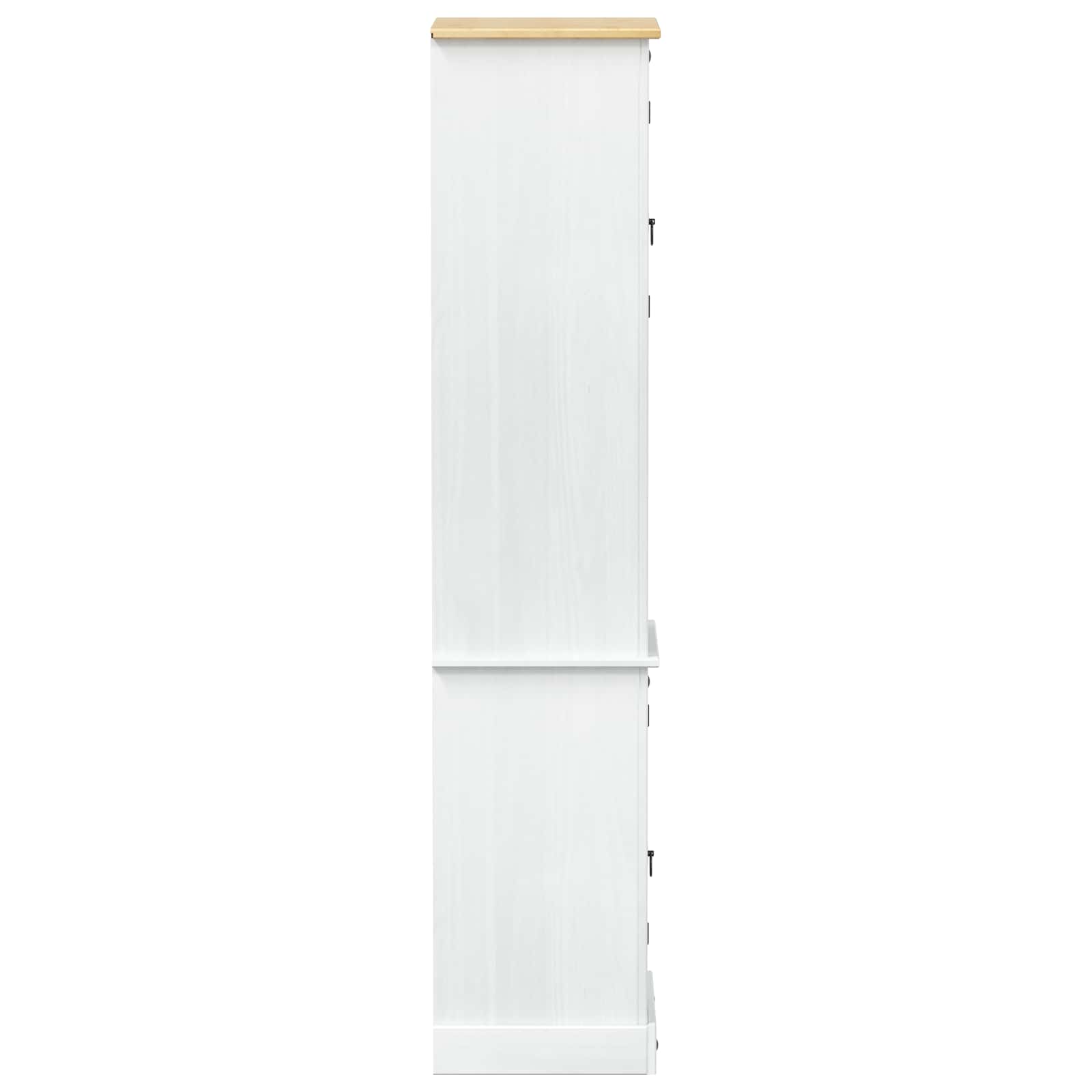 Koupelnová Skříň Bílá 50 X 40 X 185 Cm Masivní Borové Dřevo