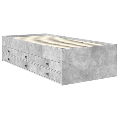 Daybed Betonově Šedá A Černá Kompozitní Dřevo