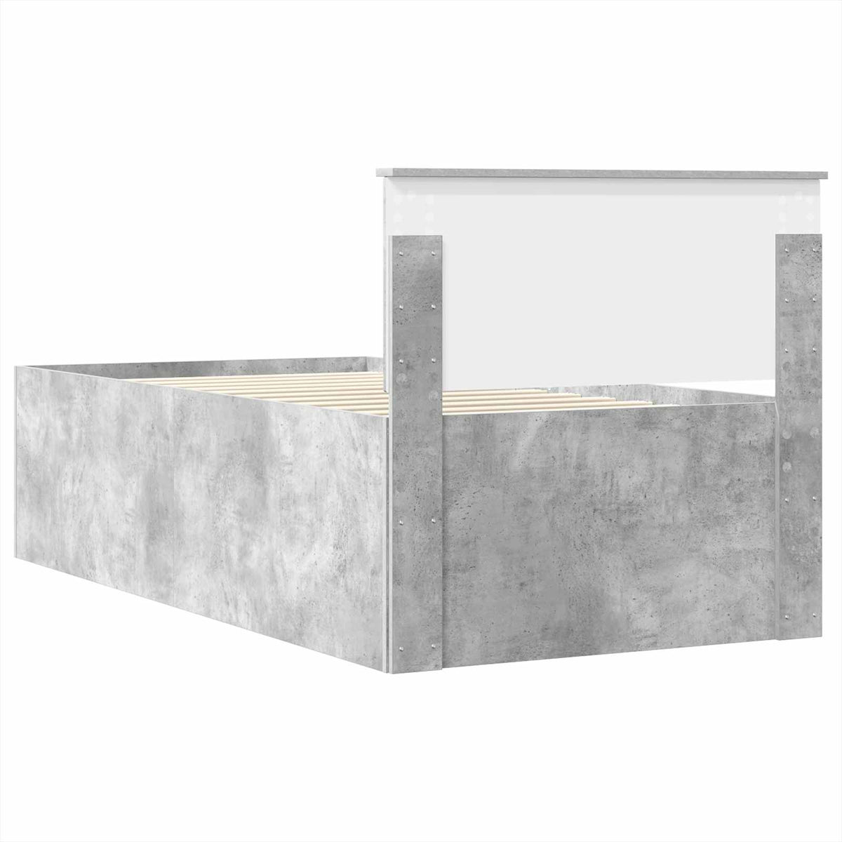 Daybed Betonově Šedá A Černá Kompozitní Dřevo