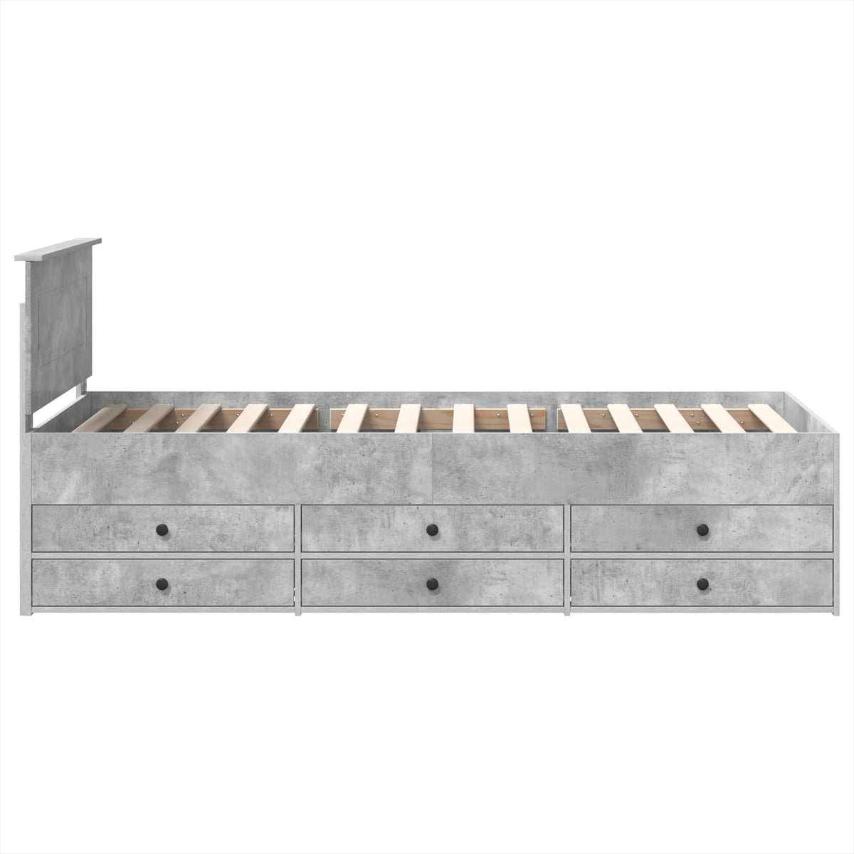 Daybed Betonově Šedá A Černá Kompozitní Dřevo