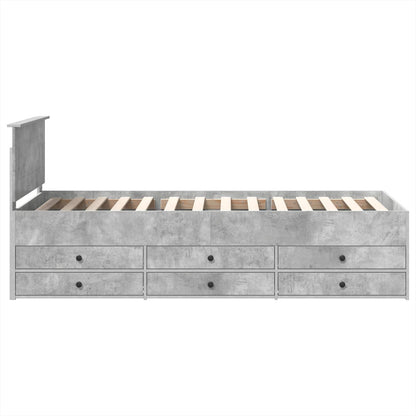 Daybed Betonově Šedá A Černá Kompozitní Dřevo