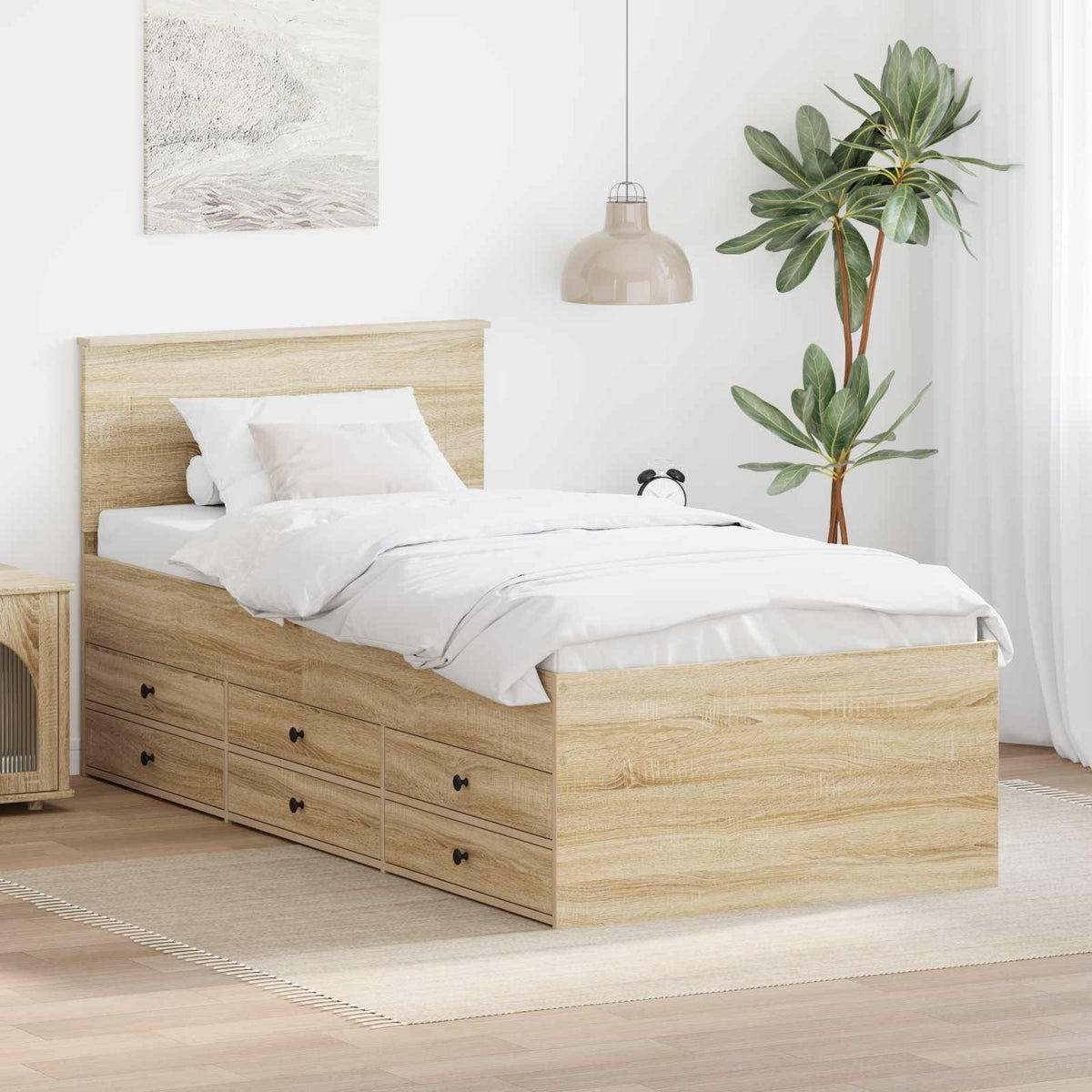 Daybed Betonově Šedá A Černá Kompozitní Dřevo