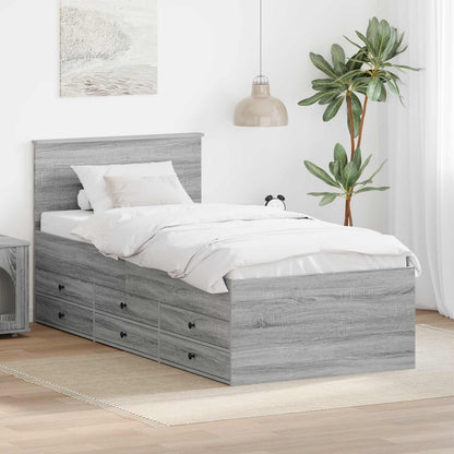 Daybed Betonově Šedá A Černá Kompozitní Dřevo