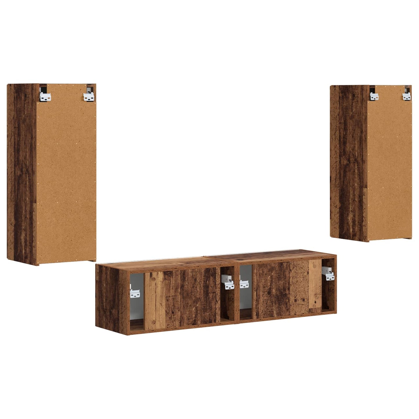 Sestava Tv Skříněk 2 Ks Staré Dřevo Kompozitní Dřevo
