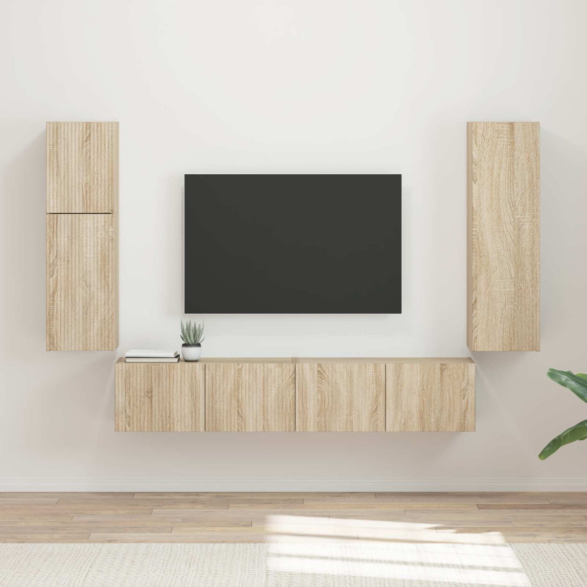 Sestava Tv Skříněk 4 Ks Kompozitní Dřevo