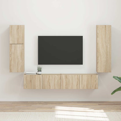 Sestava Tv Skříněk 4 Ks Kompozitní Dřevo