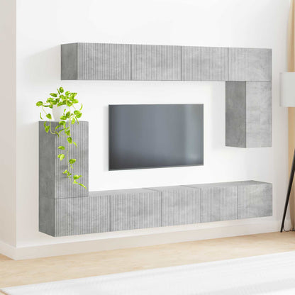 Sestava Tv Skříněk 5 Ks Betonově Šedá Kompozitní Dřevo