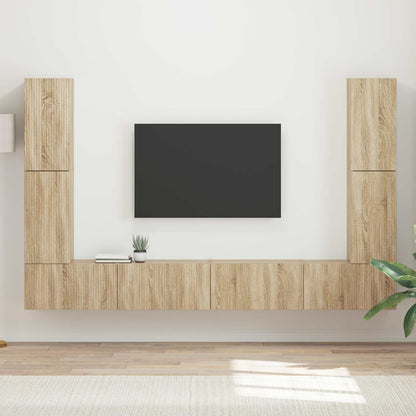 Sestava Tv Skříněk 8 Ks Kompozitní Dřevo