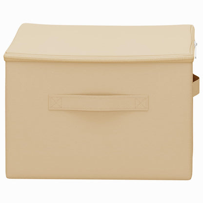Úložná Krabice Netkaný Textil 43 X 34 X 23 Cm 33,6 L Krémová