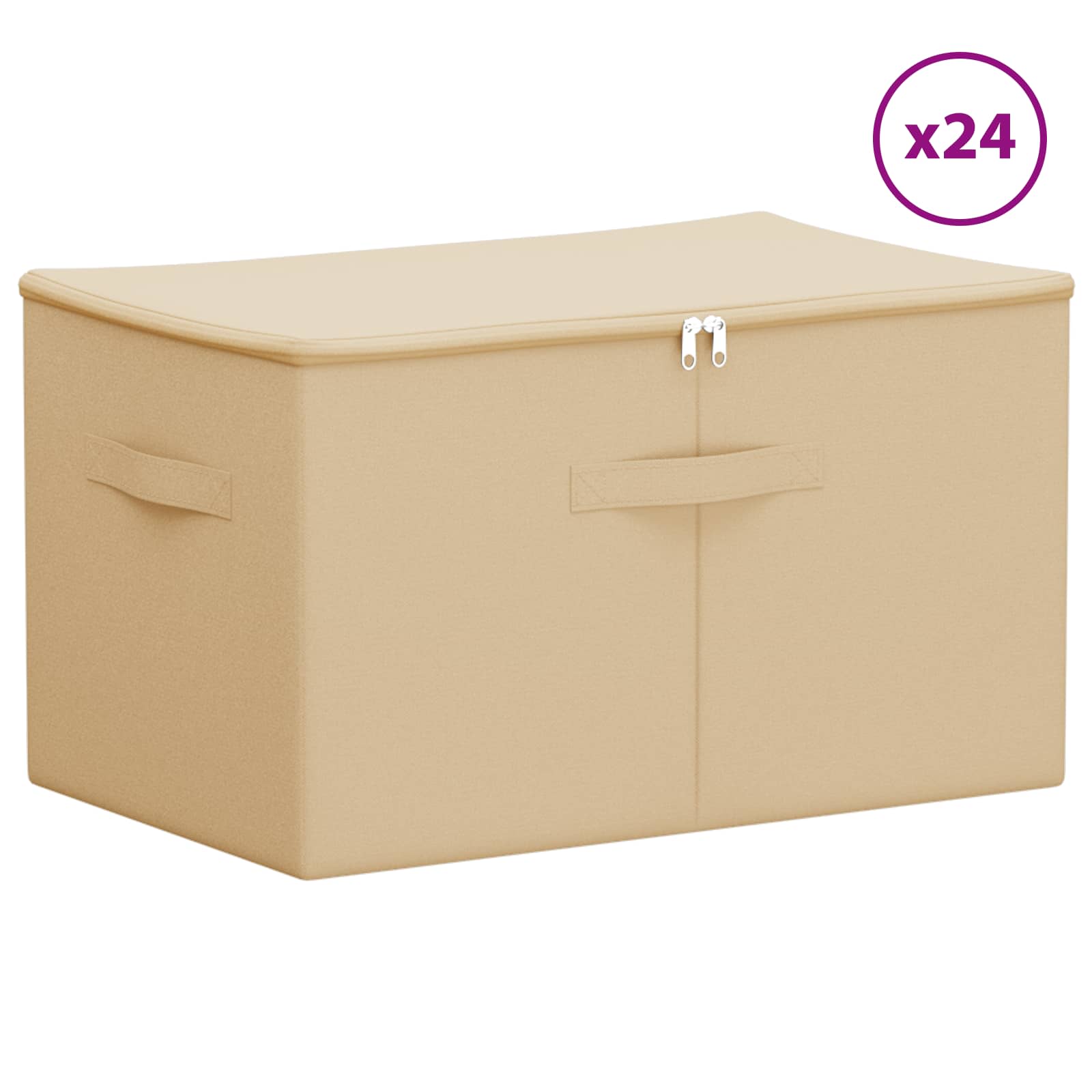 Úložná Krabice 24 Ks Netkaný Textil 55 X 35 X 32 Cm 61,6 L