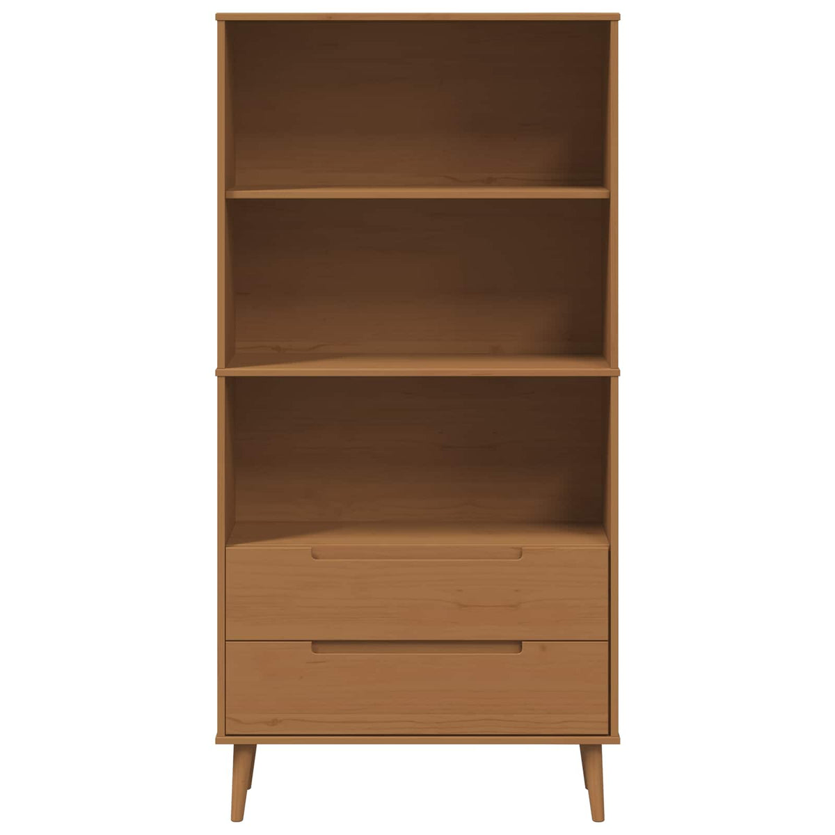 Knihovna Molde 85 X 35 X 170,5 Cm Masivní Borovicové Dřevo