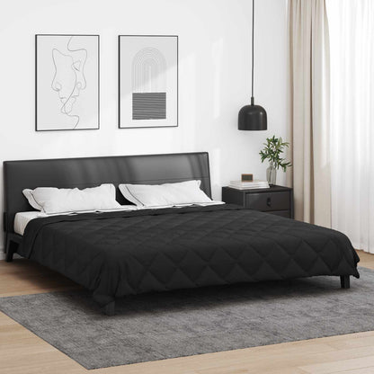 Celoroční Přikrývka Černá A Antracit Mikrovlákno