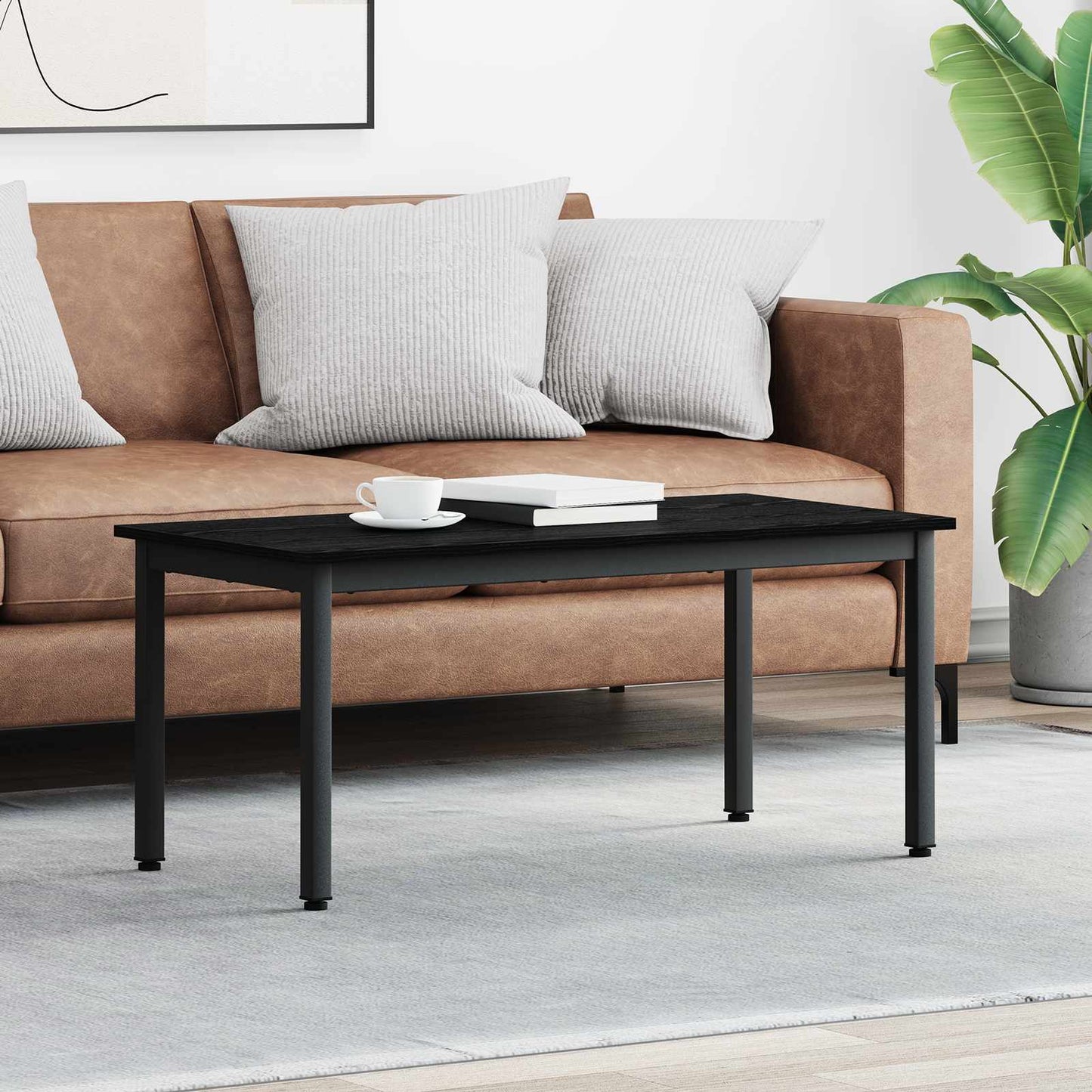 Konferenční Stolek Černý Dub 100 X 50 X 45 Cm Kompozitní Dřevo