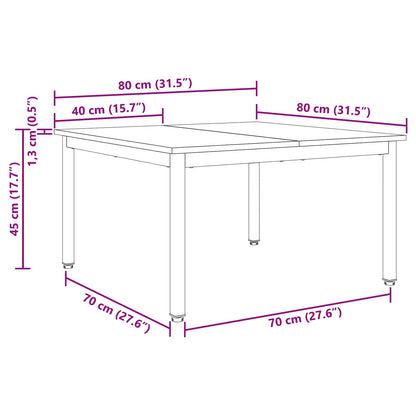 Konferenční Stolek Černý Dub 80 X 80 X 45 Cm Kompozitní Dřevo