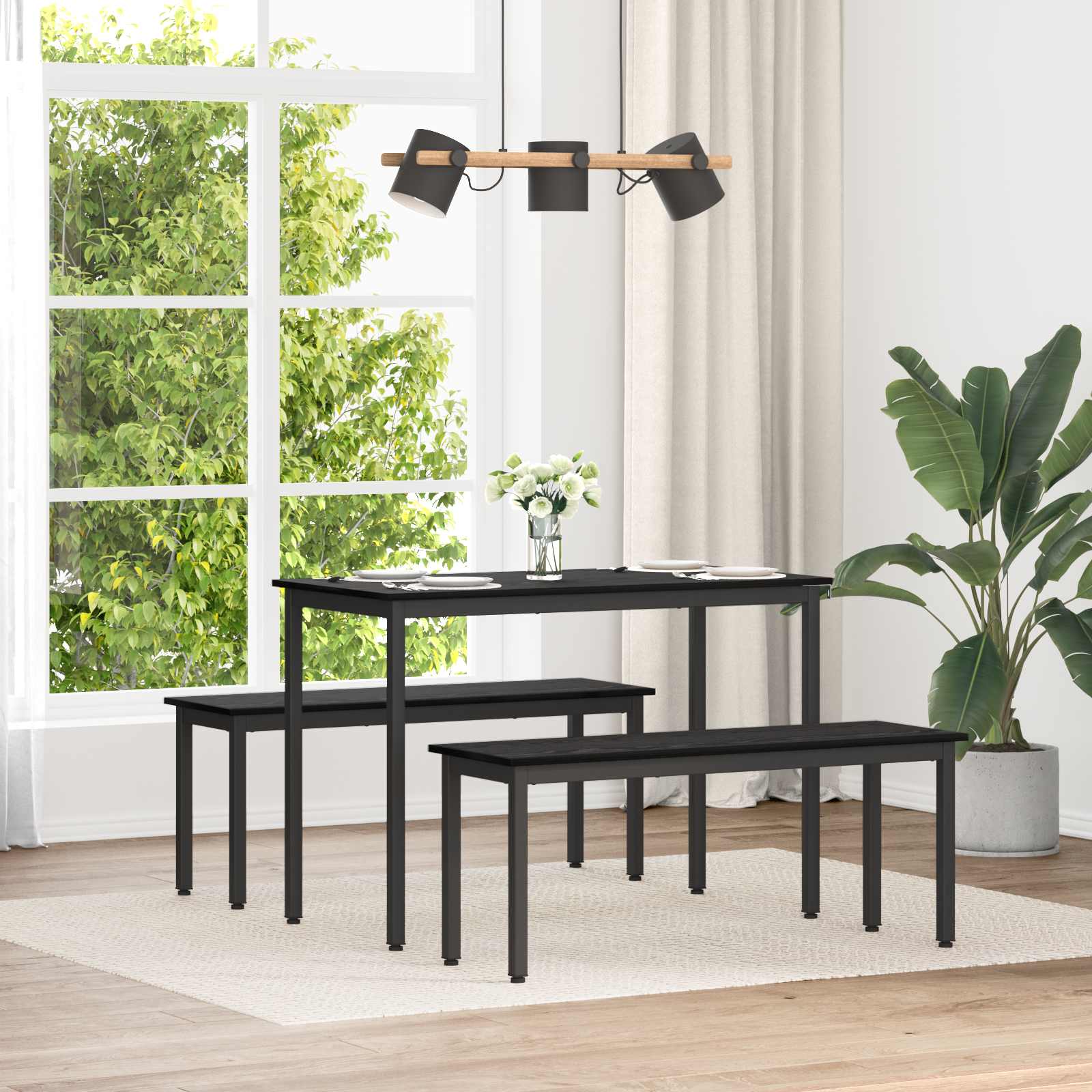 Lavice Černý Dub 110 X 35 X 45 Cm Kompozitní Dřevo