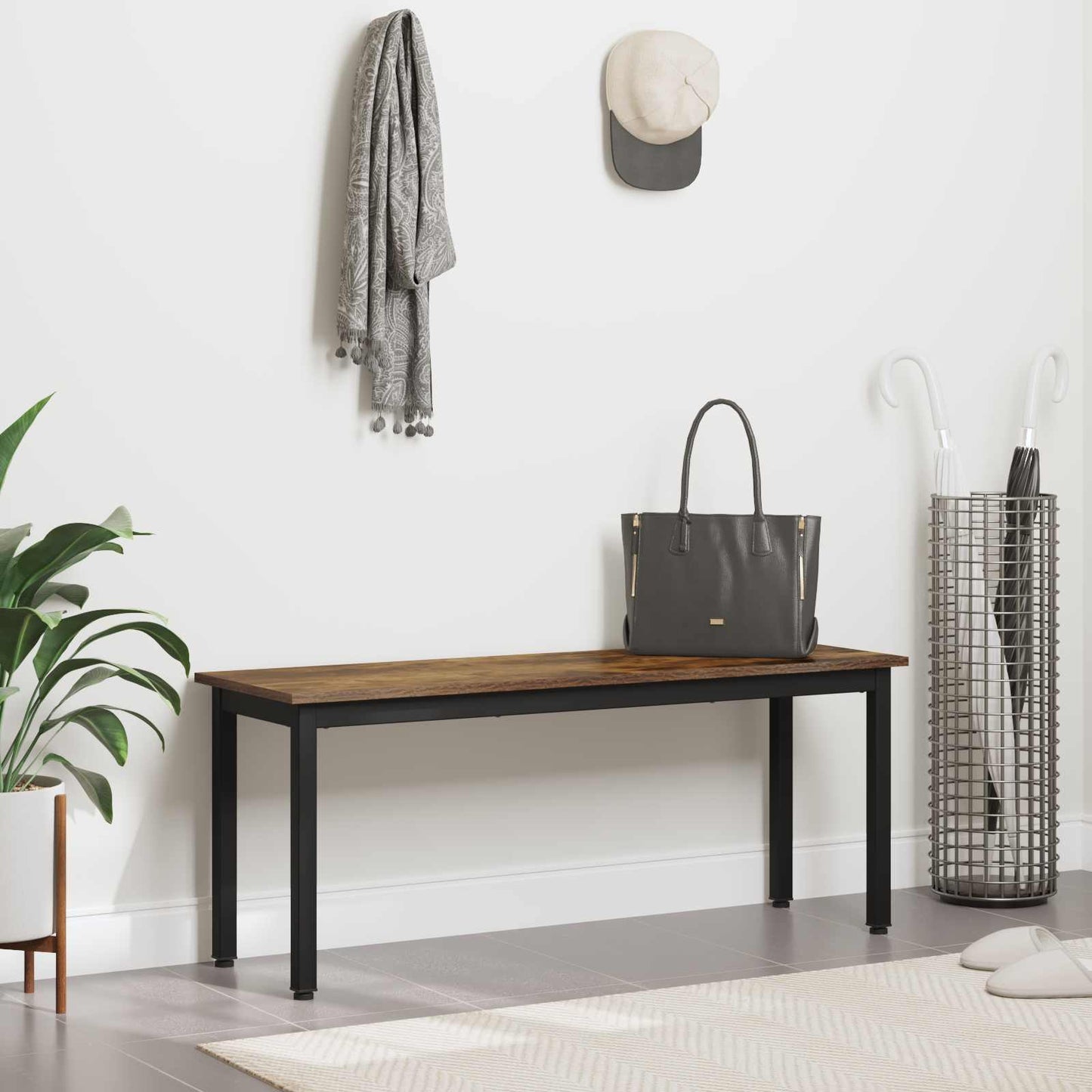 Lavice Kouřový Dub 110 X 35 X 45 Cm Kompozitní Dřevo