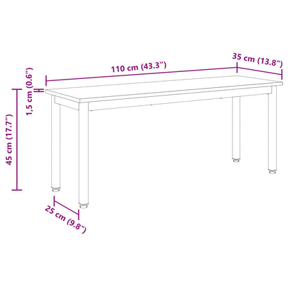 Lavice Umělecký Dub 110 X 35 X 45 Cm Kompozitní Dřevo