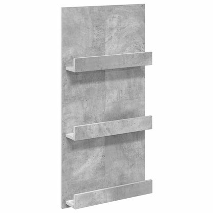 Regál Na Časopisy S Policí Betonově Šedá 51 X 11 X 102 Cm