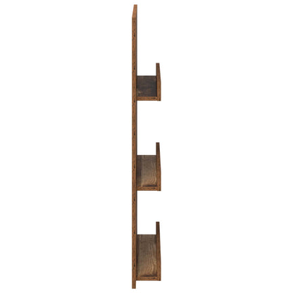 Regál Na Časopisy Staré Dřevo 51 X 11 X 102 Cm Kompozitní Dřevo