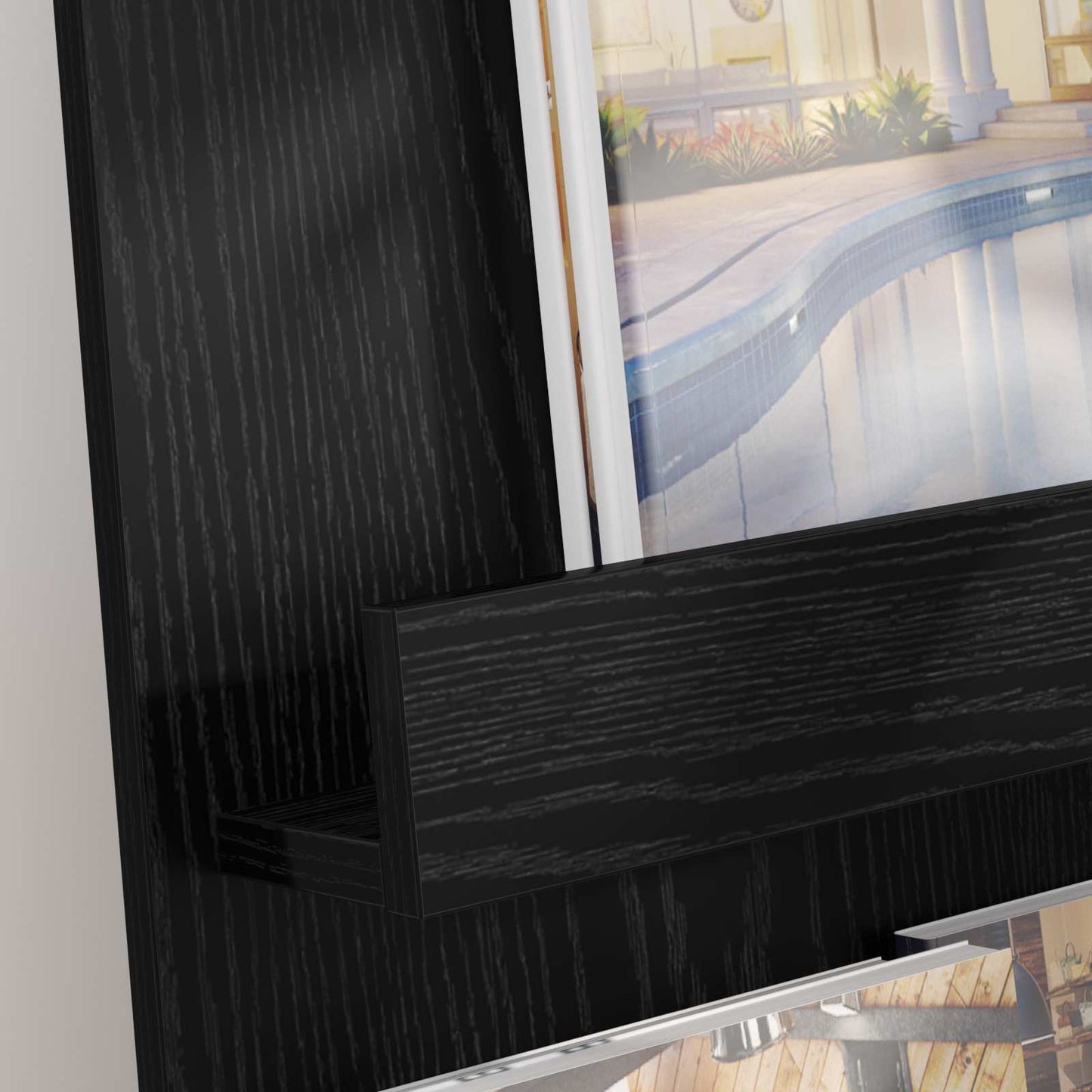 Regál Na Časopisy Černý Dub 43 X 11 X 102 Cm Kompozitní Dřevo