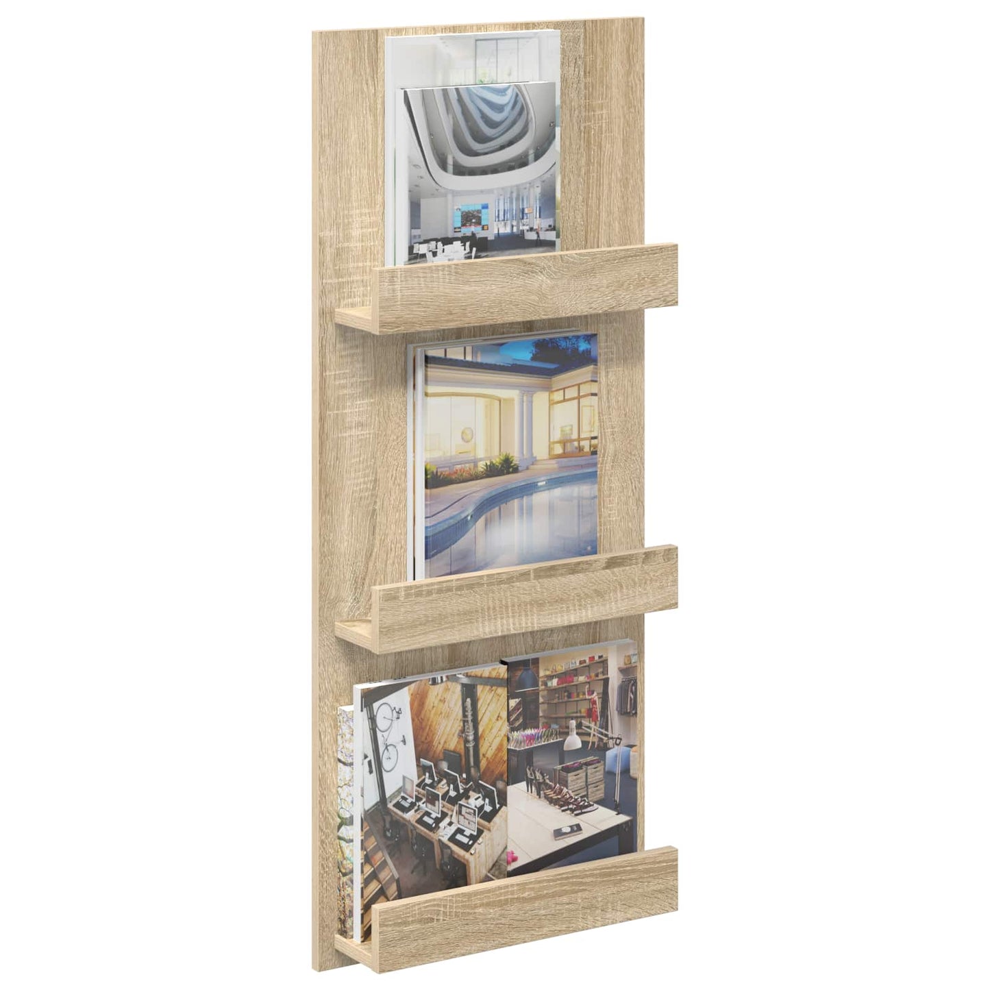 Regál Na Časopisy Sonoma Dub 43 X 11 X 102 Cm Kompozitní Dřevo